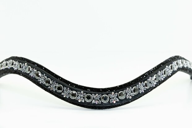 JUDI Browband Swarovski rocks black Royal Allure traverso clear AB Classic Jet Hematite